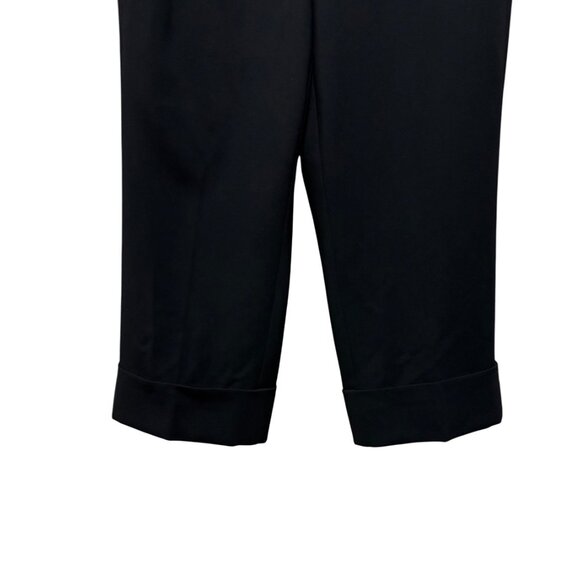 St. John Caviar Black Cropped Dress Pants Size 6 - Picture 4 of 7